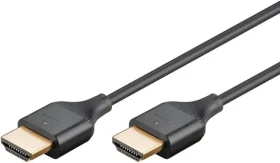 Goobay Slim 75295 čierna / HDMI kábel / High Speed s Ethernetom / 4K 60Hz / 3 m (75295)