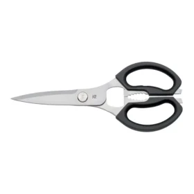WMF univerzálne kuchynské nožnice čierna / nerez oceľ / Dĺžka 21 cm / otvárač na skrutkovacie a korunkové uzávery (18.8321.6030)
