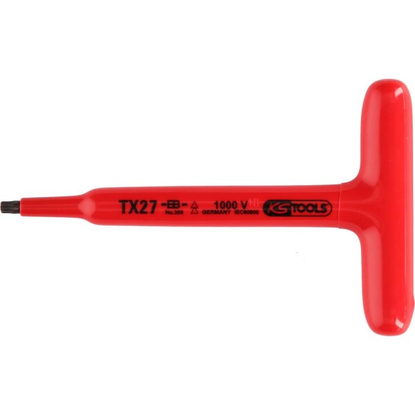 Nástrčný torx kľúč s T-rúčkou s dvojitou izoláciou, T25, 160 mm KS Tools 117.2415; 117.2415