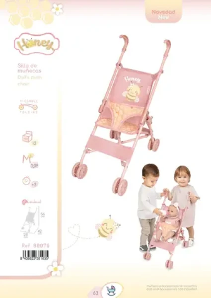 DECUEVAS 90070 Kočík pre bábiky Honey 2026 golfové palice