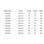 MEXEN/S - Lunar-B sprchové dvere krídlové pravé 125, transparent, čierna 832S-125-050-70-00-P