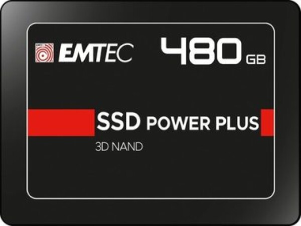 EMTEC Power Plus X150 480GB / 2.5 / SATA III / 3D TLC / R: 520MBps / W: 500MBps / IOPS: 70Kamp;80K / MTBF 2mh / 3y (ECSSD480GX150)