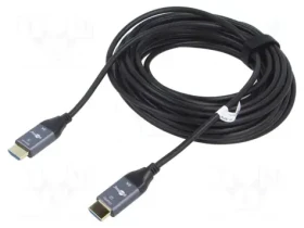 Goobay optický hybridný HDMI kábel (AOC) čierna/šedá / Kábel HDMI / AOC hybridný / 8K 60Hz / 48 Gbit / s / 10 m (76274)