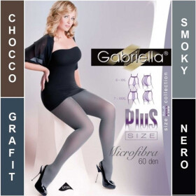 Dámske tričko z mikrovlákna 60 denier Plus Size kód 162 - Gabriella 6 černá