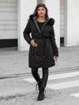 Dámská zimní bunda oboustranná TY4587 černo-šedá - FashionStreet XL
