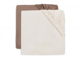 Jollein Prestieradlo napínacie 120x60 cm Milky Coffee/Ivory 2 ks (2511-507-68115)