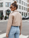 Dámska kožená bunda BADEN beige FashionStreet TY4336 S