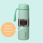 B.box Nerezová termoska na pitie so slamkou 690 ml - Olive EUR