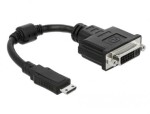 DeLock Adaptér HDMI Mini-C (M) - DVI-D (F) 20cm čierna (65564)