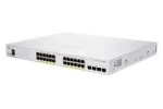 Cisco CBS250-24P- 4X REFRESH / Switch / 24x GbE RJ-45 / 4X SFP+ / PoE+ 195W / fanless (CBS250-24P-4X-EU-RF)
