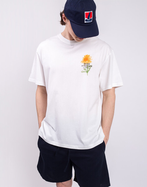 Thinking MU Crayon Flower Aaron Tee WHITE L