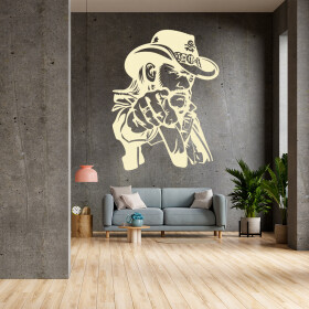 Veselá Stena Samolepka Lemmy Kilmister Farba: béžová, Veľkosť: 60 x 80 cm