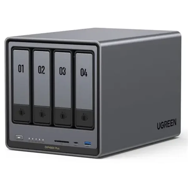Ugreen NASync DXP4800 PLUS / 4 sloty / USB-C / USB-A / RJ45 / SD čítačka / HDMI (35261)