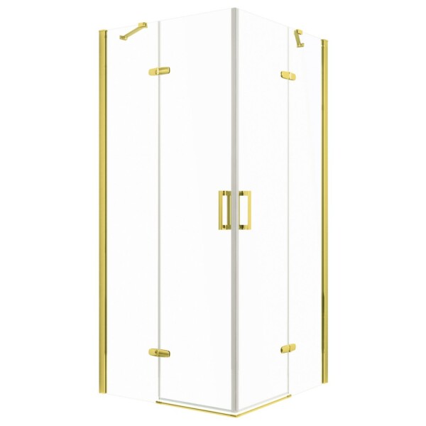 KERRA - Sprchovací kút Flow 90 Zlatý (bez vaničky) 5907548116475