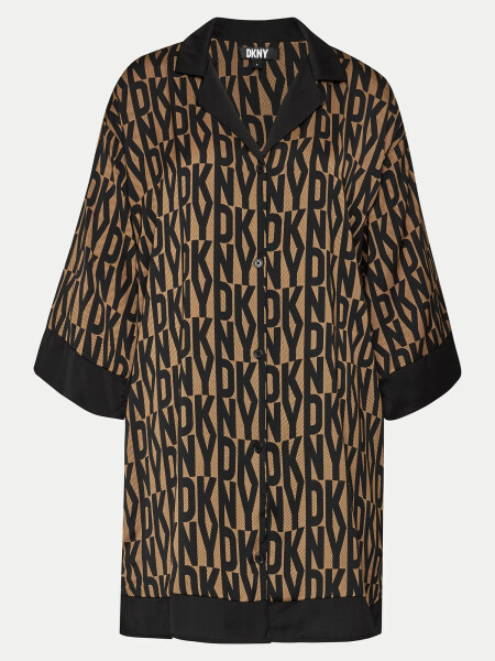 Dámska nočná košeľa YI00017 202 Brown Printed DKNY