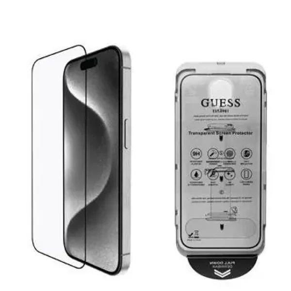 Guess Tvrdené Sklo 2.5D pre iPhone 16 Pro Black (57983122356)