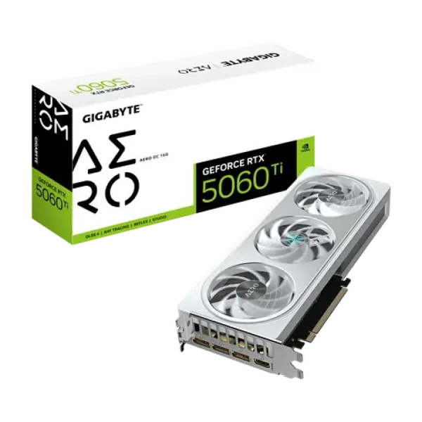 GIGABYTE GeForce RTX 5060 Ti AERO OC 16GB / 2647MHz / 16GB GDDR7 / 128-bit / 1x HDMI + 3x DP / 650W (8) (GV-N506TAERO OC-16GD)