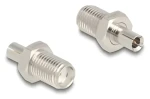 DeLock strieborná / Adaptér SMA (F) - TS9 (M) / pozlátené kontakty / 50 Ohm (90108)