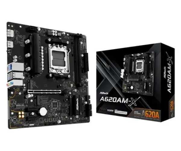 ASRock A620AM-X/ AMD A620A/2xDDR5/ 4X SATA III/USB/GLAN/M.2/sc. AM5 / mATX (90-MXBST0-A0UAYZ)