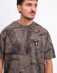 Carhartt WIP S/S Feather Tree T-Shirt Camo Feather Tree, Khaki garment dyed L