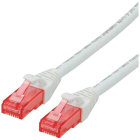 Roline 21.15.2564 RJ45 sieťové káble, prepojovacie káble CAT 6 U/UTP 1.50 m biela netienený, bez halogénov, samozhášavý 1 ks; 21.15.2564
