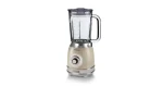 Ariete 583 Vintage béžová / Sklenený stolný mixér / 1000 W / 1.5 l / 4 rýchlosti + pulz (0583CR)