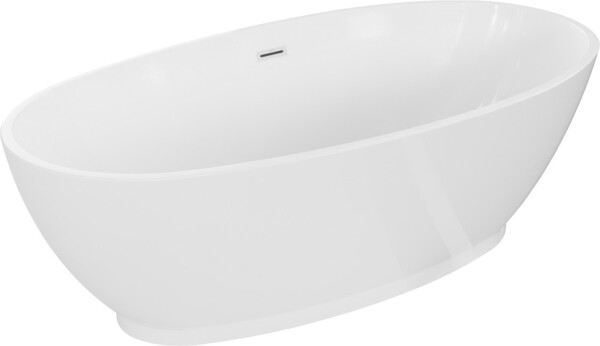 MEXEN/S - Bilbao voľne stojaca vaňa 180 x 90, biela, sifón a prepad biela 51311809000-20