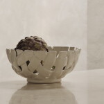 Ferm Living Keramická misa Plait Off-white 24 cm