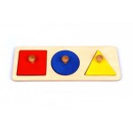 Montessori Puzzle vkladacie tvary 3 dieliky