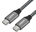 PremiumCord USB-C čierna / Dátový kábel / USB 3.2 Gen 1 / 5 Gbit / s / bavlnený oplet / 1 m (ku31ct1)