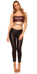 Sexy KouCla Wetlook Crop Top Einheitsgroesse