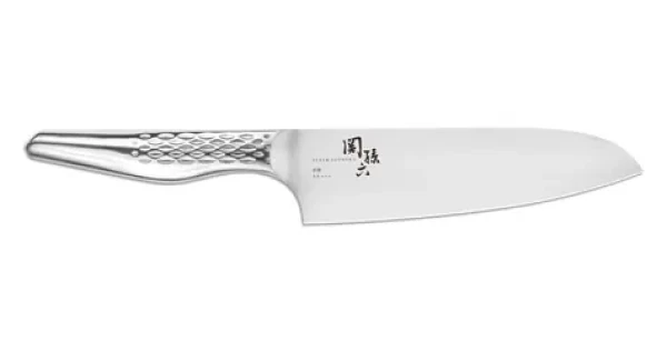 KAI Nôž Santoku Sekimagoroku Shoso 16,5 cm / Nerezová oceľ 5CR15MoV / Tvrdosť 56 HRC / Rukoväť z nerezovej ocele (AB-5156)