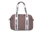 Childhome Prebaľovacia taška Mommy Club Signature Teddy Soft Brown / 38 x 27 x 21 cm (CWMCSTSB)