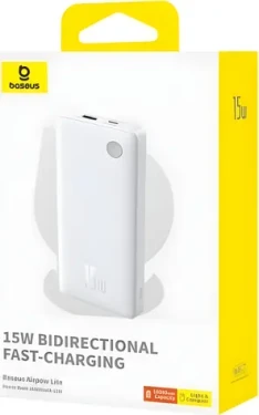 Baseus Airpow Lite biela / Powerbanka / 10000 mAh / 15W (P10067500213-00)