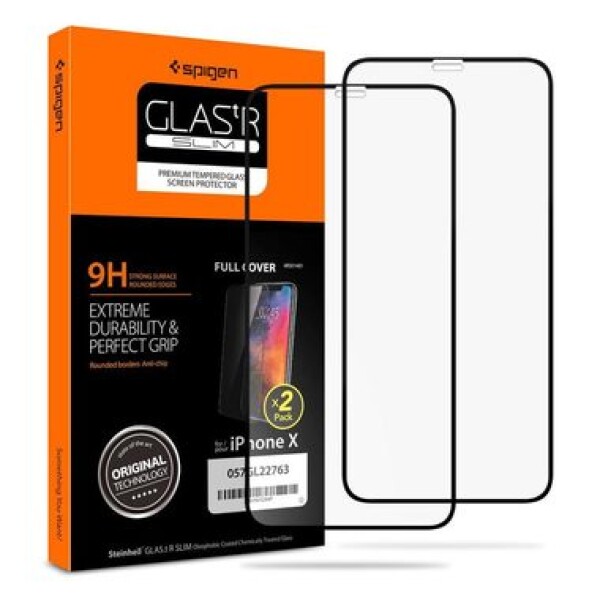 Spigen Glass FC tvrdené sklo pre Apple iPhone 11 Pro amp; XS amp; X čierna / 2ks (057GL23120)