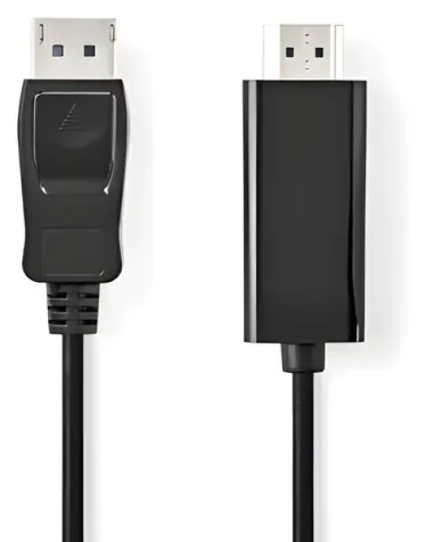 Nedis DisplayPort - HDMI čierna / Adaptérový kábel / 4K 30Hz / 3 m / poniklované konektory (CCGB37100BK30)