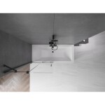 MEXEN/S - Velar Dvojkrídlová posuvná vaňová zástena 95 x 150, transparent, čierna 896-095-000-01-70