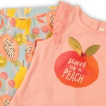 Dojčenský set dievčenský - tričko a nohavice, Minoti, Fruits 4, ružová - 80/86 | 12-18m