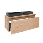 Kúpeľňová skrinka s umývadlom Naturel Savona 118x43x44, 8 cm dub halifax mat SAVONA120DHDUB SAVONA120DHDUB