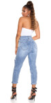 Sexy Mom Fit Highwaist Jeans mit Cut-Outs denimblue