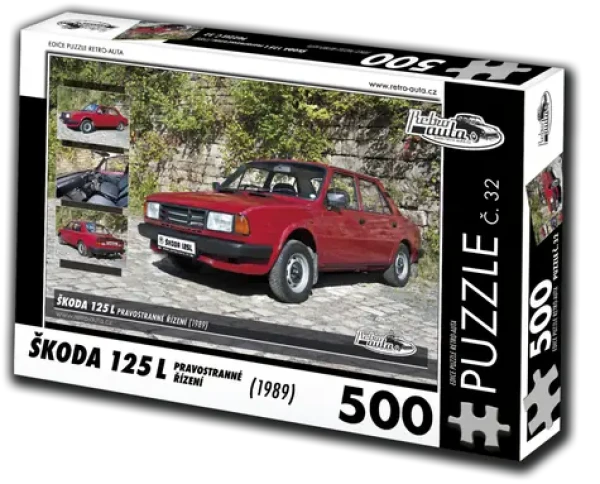 RETRO-AUTA Puzzle č. 32 Škoda 125 L (1989) pravostranné riadenie