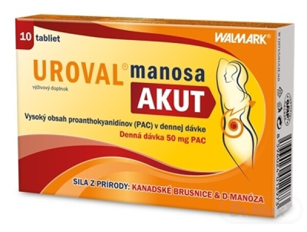 WALMARK Uroval manosa akut 10 tabliet