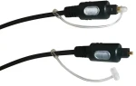 Schwaiger optický kábel Toslink čierna / Audio kábel optický / Toslink - Toslink / pozlátené konektory / 1,5 m (LWL2150533)