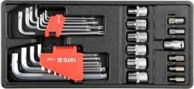 YATO YT-55451 / Vložka do zásuvky - súprava imbus amp; torx amp; bity / 31ks (YT-55451)