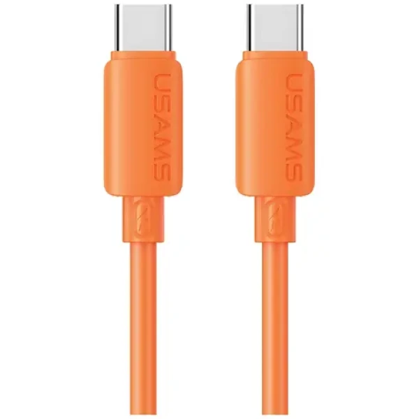 USAMS U98 oranžová / Nabíjací a dátový kábel / USB-C - Lightning / 30W / Silikónový / 1 m (SJ788USB03)