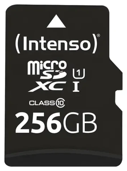 INTENSO UHS-I Performance 256GB / Pamäťová karta microSDXC / UHS-I / Class 10 / U1 / čítanie 90 MB/s (3424492)