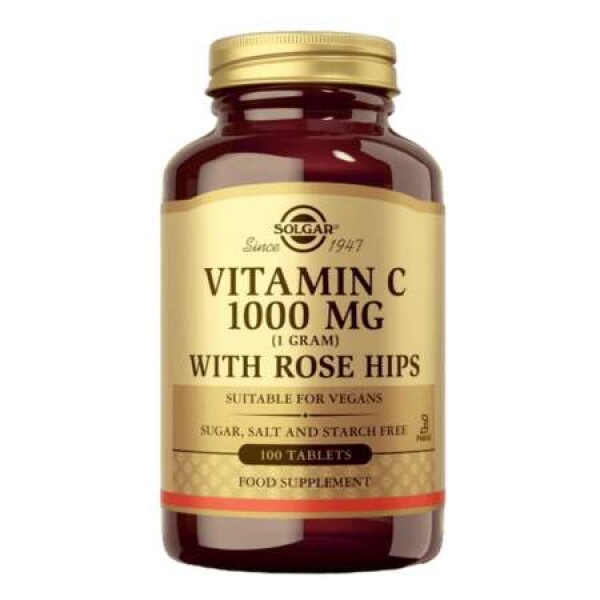 SOLGAR Vitamin C 1000 mg so šípkami 100 tabliet