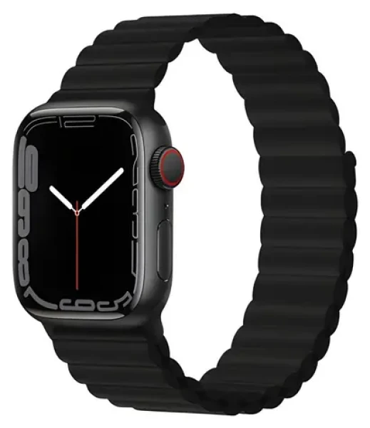 Devia Deluxe Sport 3 čierna / Remienok pre Apple Watch / 40/41/42 mm / silikónový / magnetický (6938595364761)