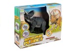 Mamido Dinosaurus Triceratops na batérie so zvukovými efektmi sivý