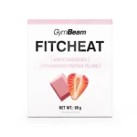 Proteínová čokoláda Fitcheat - GymBeam (biela čokoláda s jahodou, 80 g) (30539-13-80g-whitechocolatestrawberry)